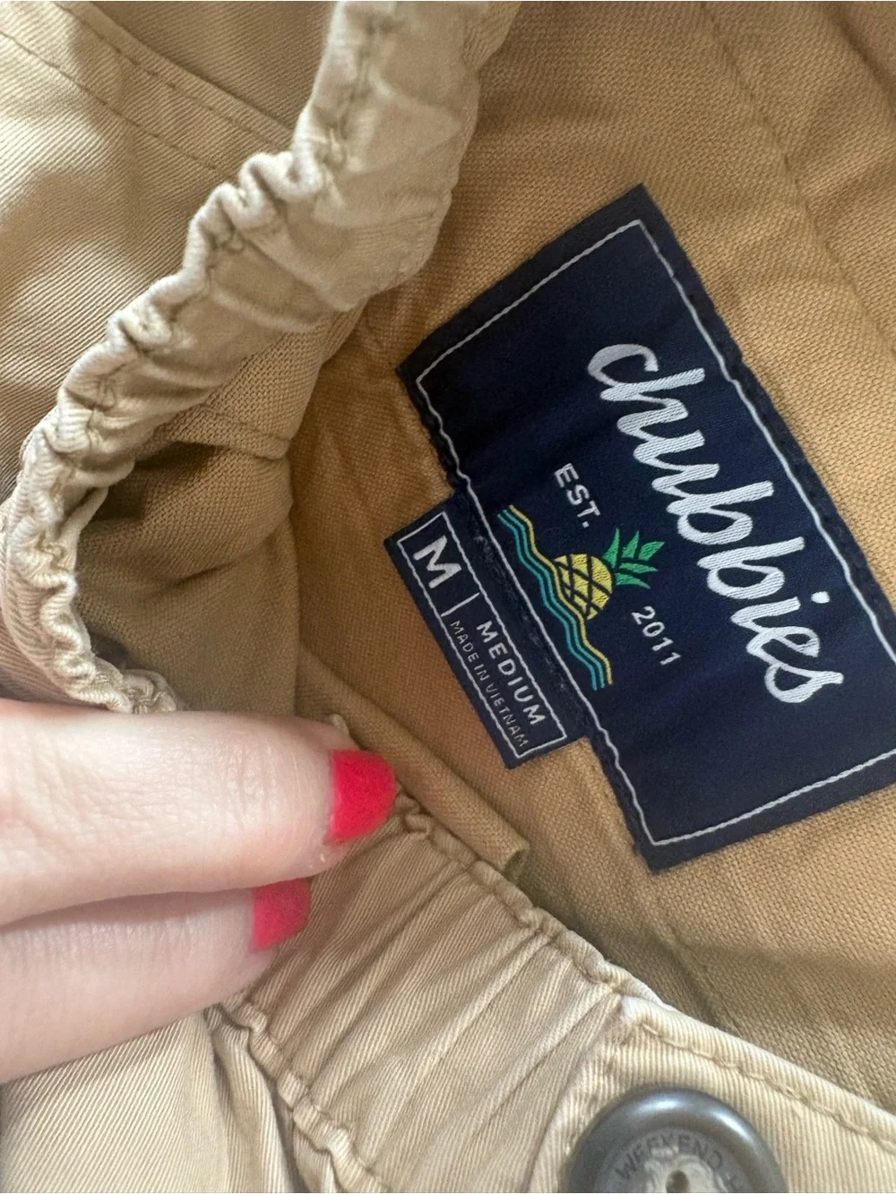 chubbies Light Tan Flat-Front Men's Shorts